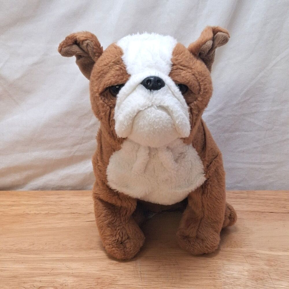 Bulldog Dog Plush Stuffed Animal 2017 Animal Alley Toys R Us Realistic Dog Toy